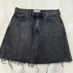 Everlane  Denim Skirt Raw Hem Washed Black 29 Photo 1