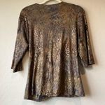 Y2k metallic cheetah 90s spice print animal mob boss cowl neck rachel copper low Brown Size L Photo 1