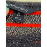 Lands' End Cotton Tunic Top Sweater Size S Boat Neck Striped Red Navy Nautical Photo 2