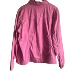 Denim & Co Women Jean Jacket L Pink Long Sleeve Feminine Denim Western Cowgirl Photo 2