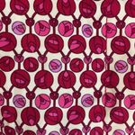 Gap  Pink Red Cream Trench Coat Circle Floral Belt Buttons 100% Cotton Size Small Photo 1