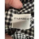 Style Addict Gingham Mini Wrap Dress Puff Sleeve V Photo 6