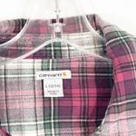 Carhartt  Large 12 14 Top Flannel Button‎ Down Shirt Red Green White Cotton 1230 Photo 8