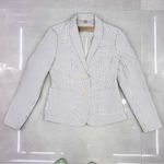 Burberry Navy and White Striped Blazer Photo 31
