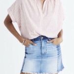 Madewell 1 denim mini skirt Pieced McCarren patchwork raw hem boho jean wo… Photo 0