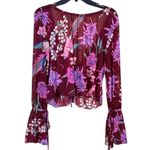 Free People Women's Floral Print Of Paradise Tie Front Crop Top Photo 8