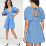 Free People  Violet Mini Dress Size Small In Blue New With Tags $108 retail Photo 2