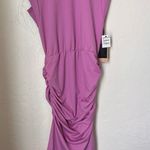 Halogen NWT Pirple lily ruched gathered cap sleeve midi dress size M Photo 0