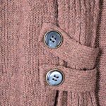 Fortune + Ivy Metallic Button Detail Shawl Collar Sweater Cardigan Brown M Photo 2