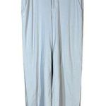 Athleta  Tribeca Light Blue High Waisted Front Pockets Wide Leg Crop Pants 8 Tall Photo 0