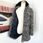 J.Crew Italian Wool Lodge Coat Black/White Speckled Boucle Size 00 Photo 9