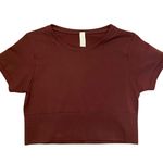 Aerie Offline Seamless Cropped T-Shirt Size Large Photo 2