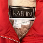 Kaelin Red Ski Jacket Quilted Winter Warm Puffy Size 8 Long Line Vintage Photo 3