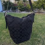 Coach  Vintage Y2K Black Signature Logo Bucket Soho Hobo Duffle Bag Satchel Purse Photo 3
