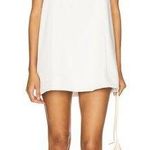 Free People NEW  Verano Mini Dress Brown Ivory Satin Shift Size Medium Coquette Photo 0
