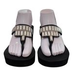 Yellow Box  Y2K Platform Jeweled Summer Party Sandals Leather Upper Women's 10 Photo 3