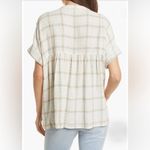 Madewell Linen Blend Lakeline Popover Shirt in Windowpane Jacquard XXS Photo 1