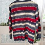 Liz Claiborne BOGO Vintage 90s Y2K Ribbon Bow Striped Red White Blue USA Sweater Photo 4