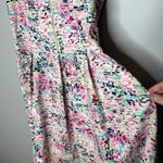 Guess digital floral zip front multicolor fit and flare dress cut out back sz 8 Photo 6