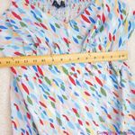 Eloquii  Tie‎ Shoulder Structured Midi Dress Blue Multicolored, 16 Photo 10