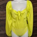 EXPRESS Neon Yellow NWTs Bodysuit XS Photo 0