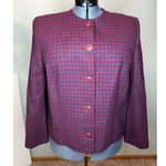 Pendleton  plaid blazer size 16 crimson blue Photo 0