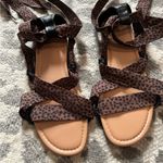 Old Navy  Tie Up Leopard Sandals 7 Photo 1