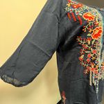 Johnny Was Blouse Embroidered Floral size md Photo 3