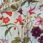 Lands’ End pants women’s 14 Floral light beige background mid Photo 6