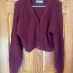 Hollister Burgundy Cropped Cardigan Photo 0