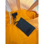 NBD  Leighton Midi Dress Large NWT Satin Orange Lace-Up Cutout Photo 6