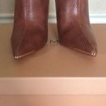 Simmi London  Aysha Brown Orange Faux Snake Print Stiletto Ankle Boots Photo 1