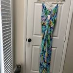 Milly NEW!  multi color asymmetrical bias maxi dress Photo 5