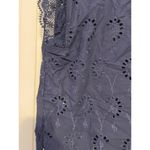 Forgotten Grace Navy Blue Eyelet Lace Sleeveless Top Womens NEW Plus Size 2X 100 Photo 2