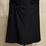 Lands' End  Chlorine Resistant Tummy Control Square Neck Swim Dress 20W Black Photo 3