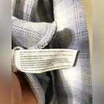 Hollister Womens Medium Blue Plaid Boyfriend Fit Button Flannel Shacket Shirt Photo 2