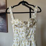 House Of CB  XS D-DD ‘Rosalee’ White Vintage Floral Print Cotton Bustier Sundress Photo 7