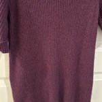 Loft  Short Sleeve Ribbed Sweater Purple Size S Photo 2
