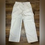 Bershka  Women's Cream Straight Leg Jeans Photo 2