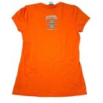Harley Davidson Savannah GA River Street Orange Shirt Women Skull Wings Sz M NWO Photo 2
