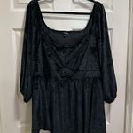 Torrid Women’s Velvet Corset Peplum Top Shirt Black Floral Plus Size 3 Photo 3