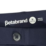 Betabrand  Classic Dress Pant Yoga Pants‎ Straight Leg Navy Blue Medium Petite Photo 4