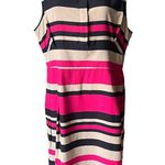 LK Bennett L.K.Bennett Martha Striped Sleeveless Dress Pink/Tan/Black/Beige Photo 1