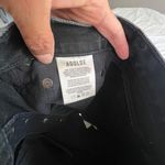 AGOLDE Quinn black denim distressed mini Jean skirt 28 Photo 8