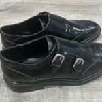 ZARA Silver Buckle Strap Loafers Photo 2