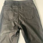 Black High Waisted Faux Leather Stretch Jeans Sz Large Photo 5