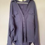 Aerie  Blue Waffle Knit Sweater Photo 0