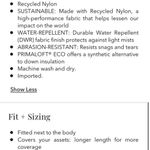 Athleta  Tan Rock Ridge Primaloft Quilted zip Close Long Sleeve Coat Jacket S Photo 9