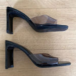 Pretty Little Thing  Heeled Sandals in Black and Clear Photo 0