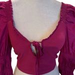 Urban Outfitters Women's Pink Long Sleeve Crop Top Size M Photo 1